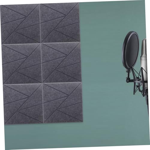 ibasenice 6pcs Stickers de Pared para Reducción de Ruido Almohadillas Acústicas Autoadhesivas Paneles Acústicos para Sala de Juegos Oficina Estudio Aislante acústico miniatura 7