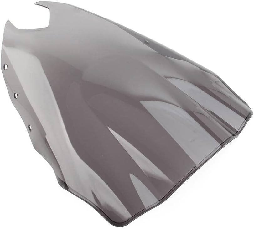 LIRU ABS Plastic Motorcycle Windshield Windscreen Wind Deflector for Yamaha FZ-6R 09 10 11 12 13 14 15 Gray