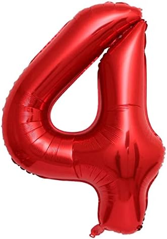 Colourful Number Balloons, 40inch Large Rainbow Number 5 Balloon Foil Mylar Helium Birthday Balloons for Birthday Party Decoration (Rainbow, Number 5)