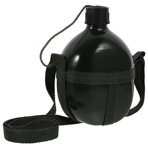 iplusmile Militär Wasserkessel 1L Aus Edelstahl Tragbare Camping Wasserflasche Mit Umhängeriemen Leicht Und Robust Für Outdoor Wandern Jagen
