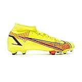 fußballschuhe mercurial Optimales Ballgefühl Nike Herren Superfly 8 Academy Fg/Mg Schuhe, Volt/Black-Bright Crimson, 44 EU
