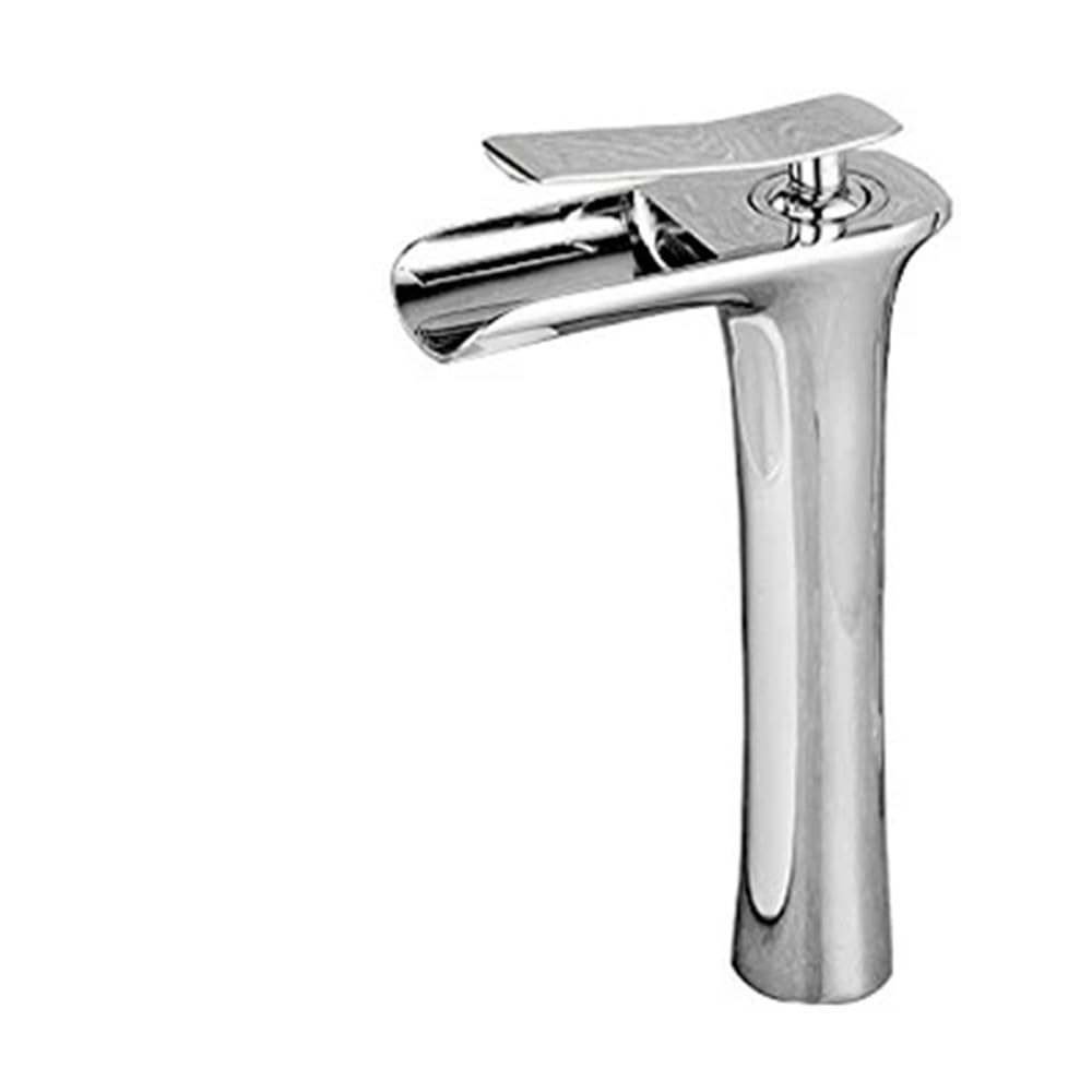 Blyqxs Chrome Basin Faucets Modern Bathroom Faucet Waterfall Faucets Single Hole Cold And Hot Water Tap Basin Faucet Mixer Taps W3026(Chrome)
