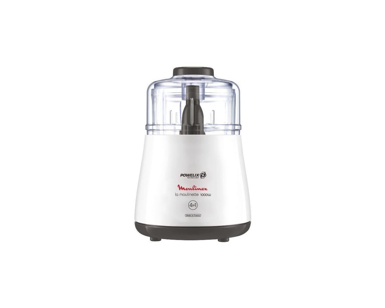 Moulinex DPA110 Zerkleinerer mit Powelix-Klingen, 1000 W, Weiß und Schwarz