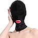 2PCS Sexy Unisex Full Face Open Mouth Mask Half Face Blindfold Bdsm SM Cosplay Sissy Kink Mask Halloween Masquerade Accessories