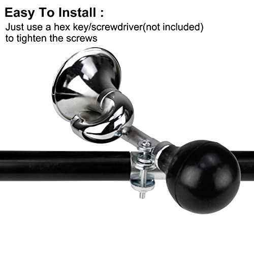 image for EZYoutdoor Aluminum Alloy Retro Bicycle Horn, Loud Metal Twist Snail A