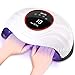 Janolia 168W Nageltrockner Lampe, UV LED Lampe für Nägel, Professionelle Nagellampe mit Sensor LCD Display für Fingernagel und Zehennagel Nageldesign, Gel Nagellampe mit 4 Timer, Geeignet für alle Gel