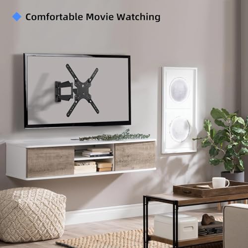 Image of Suptek Adjustable TV Wall Mount Swivel and Tilt TV Arm Bracket for Most 32-55 inch LED, LCD Monitor and Plasma TVs up to 70lbs VESA up to 400x400mm (MAFD-L400)