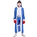 DLSNZ Kids Boxing Costume with Hooded Boxer Robe Halloween Cosplay Role Play Boxing Uniform (Blue, Small)