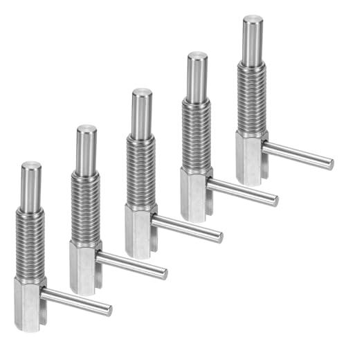 Pernos de émbolo M12 retráctiles con resorte en acero inoxidable duradero, pack de 5