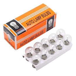 gunhunt 10 PCS Car Brake Bulb, 1141 12V Super Bright Light Tail Light Replacement, 21W BA15S Flat Angle Single Light Turn Signal Light, Universal Brake Marker Bulb for Most Cars (Transparent #02)