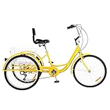 Triciclo resistente: este triciclo está hecho de un marco de acero con alto contenido de carbono y el asiento se puede ajustar en altura. Para principiantes y personas mayores, incluso en días de lluvia, el factor de seguridad es mayor y no es fácil deslizarse.