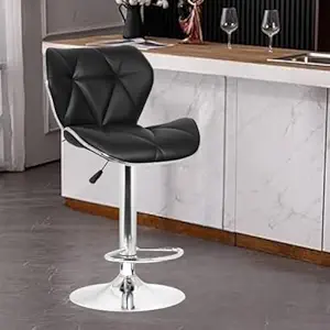 Da URBAN Ember Height Adjustable and Revolving Bar Stool/Kitchen Chair/Stylish Bar Stool (Black) (1 PC)