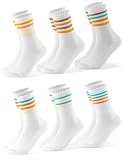 Occulto Herren Retro Tennissocken 6er Pack (Modell: Roger) 70s 43-46