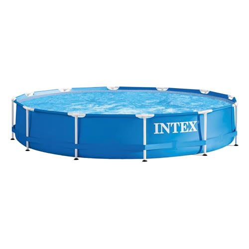 Intex Metal Frame 12 ft x 30 in Round Above Ground Outdoor...