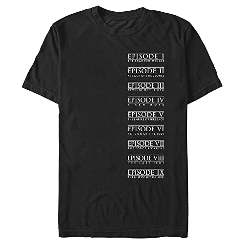 T-shirt Star Wars pour homme avec les logos de tous les épisodes de la saga