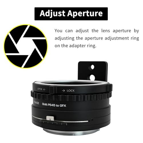 Ficha técnica XPIMAGE Anillo adaptador de objetivo Shift P645 a GFX compatible con objetivos Pentax 645 en cámaras Fujifilm G Mount GFX - Fernando Cortés