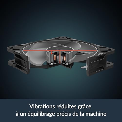 Ventilateur PWM ARCTIC P12 Pro Reverse A-RGB en pack de 3 pour boîtier PC - 7