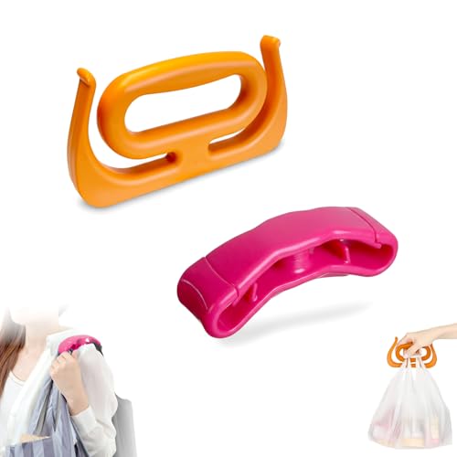 VYNZOR 2 Stück Einkaufsgriffe, Robuste Halter für Einkaufstüten,Kann auf der Schulter getragen oder zum Tragen schwerer Gegenstände verwendet werden