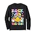 Rock The Test Smile Face Test Day Teacher Boy Girl Kids Long Sleeve T-Shirt