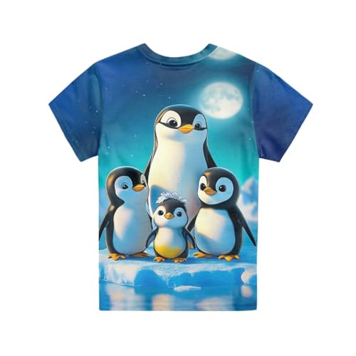 Image of Xhuibop Kids Tshirts Girls Boys 3-16 Years Summer Clothes for Teens Loose Fitting Tops