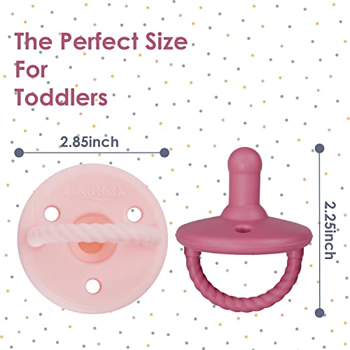 Sweet Child Soothie Pacifiers 0-6 Months, Set Of 6 Ultra-Light Silicone Binkies With Collapsible Handle & 3 Air Holes For Added Safety, Best Newborn Pacifiers For Baby Boys Or Girls #TOP4