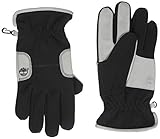 Timberland Men's Ribbed Sports Glove with Palm Patch, Black, M