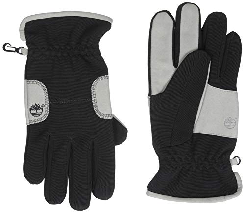 Timberland Men's Ribbed Sports Glove with Palm Patch, black, M
