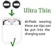IiEXCEL (Fit in Case) 4 Pairs Replacement Super Thin Slim Silicone Earbuds Ear Tips and Covers Skin Accessories for Apple AirPods or EarPods Headphones (Fit in Charging Case) (Black White)