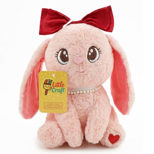 Image of Pink Bunny Rabbit Soft Toy 30CM | Cute Plush Stuffed Animal for Kids, Babies & Toddlers | Soft, Hug-Friendly, Lightweight & Washable Bunny Toy