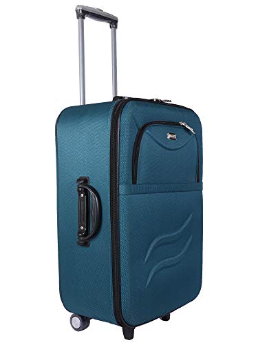Image of Vidhi Suitcase Trolley Bag Combo Set Pack of 2 for Travelling | Water Resistant Durable Luggage Bag with Smooth Wheels(24 inch Suitcase Trolley,20 inch Duffel Trolley Bag) Green
