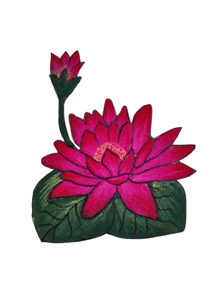 Buy Generic Lotus Rangoli Patch - Multicolour Fabric Applique Patch ...
