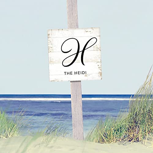 Plaque murale bois lettre H au style rustique haut de gamme 40cm