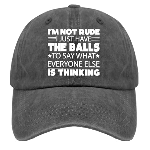 I'm Not Rude I Just Have The Balls to Say What Golf Hat Funny Trucker Hat Pigment Black Baseball Hats Gifts for