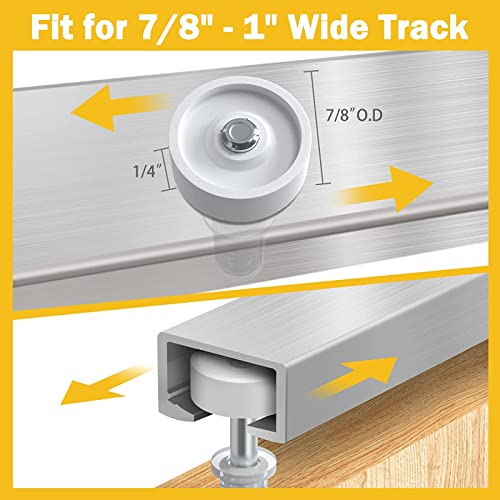 4 Pack Bi-Fold Door Top Guide Wheel Hardware Repair Set Double Folding Hardware Part for Elastic Shafts miniatura 4