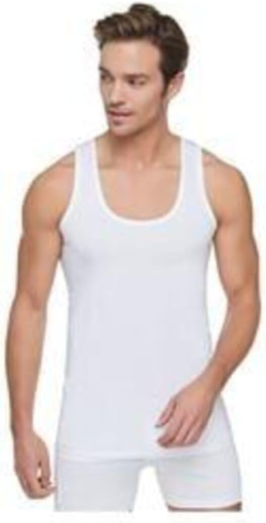 Tutku Erkek Penye Atlet, Beyaz, XL/2XL