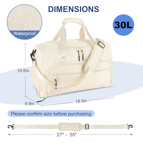 Image of Gym Bag for Men Women, Sports Duffle Bag with Wet Pocket & Shoes Compartment, Water Resistant Overnight Weekender Bag Duffel Bag