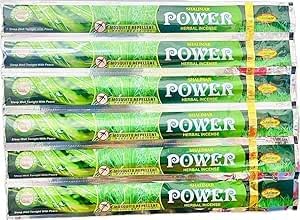 POWER Herbal Incense Mosquito Repellent Perfumed Sticks - 6 Pouches, 60 Sticks Total - Original SHALIMAR BRAND