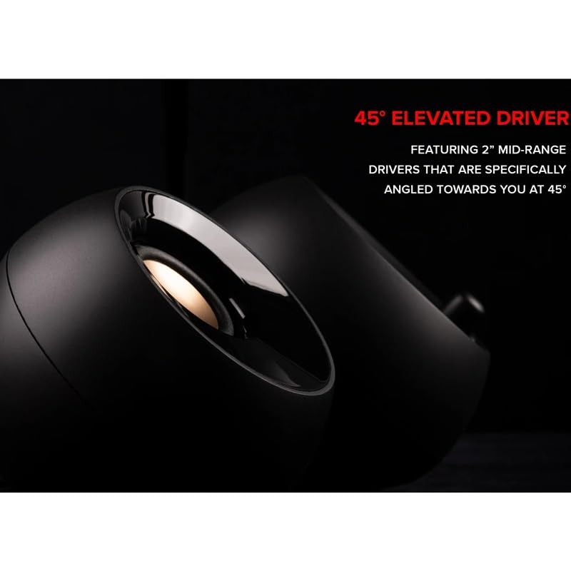 Altavoces de escritorio alimentados para computadora y sonido de graves pc 6