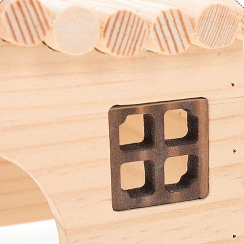Nido de madera para hámster con diseño multipropósito y ecológico 5