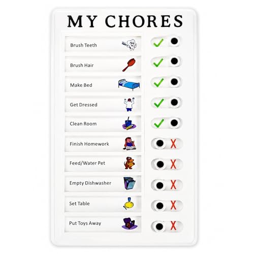 Daily Routine Chart for Kids & Adults | Reusable Visual Checklist...