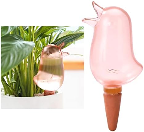 DierCosy Plant Watering Globes, 2pcs Bird Shape Plastic Plant Self Watering Stakes, Durable Clear Watering Bulbs, Mini Self Watering Globes for Indoor Outdoor Plants (Blue)