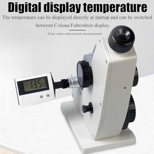 Refractómetro digital, refractómetro profesional de laboratorio con termómetro, nitidez ajustable, índice de refracción Nd 1.3-1.7, Brix 0-95%, para uso industrial y científico