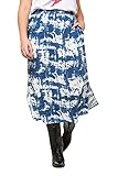 Weiter Saum Studio Untold Damen große Größen Batik-Rock schieferblau 42/44 748401 70-42+