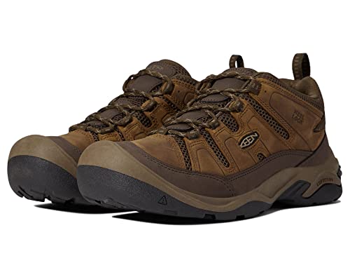 Image of KEEN Men's Circadia Vent Low Height Breathable Hiking Shoes, Bison /Potters Clay