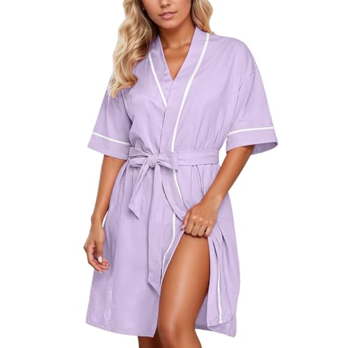 Nuisette col V sans manches : robe de nuit mi-longue douce et fluide pour femme