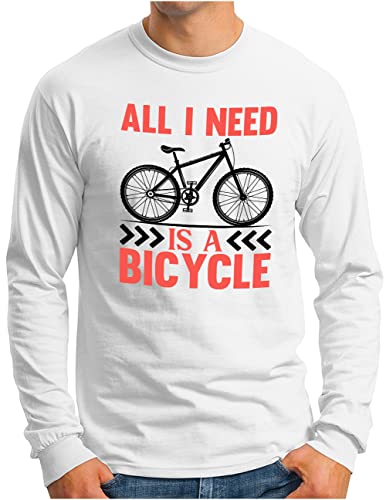 T-shirt cyclisme manches longues vêtement vélo blanc taille XXXL homme