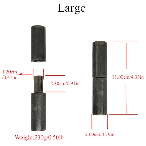 Charnières à barillet soudables 20x110mm en acier robuste avec roulements - 3