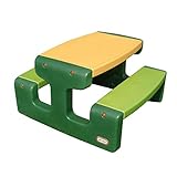 Little Tikes Großer Picknicktisch - Platz für bis zu 6 Personen - Für Hausaufgaben, Projekte und Spiele - Evergreen