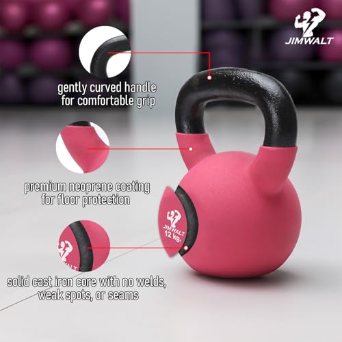 JIMWALT Premium Half-Coated Neoprene Kettlebell - Image 6 of 10