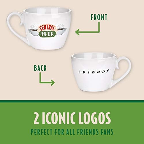 Friends TV Show Central Perk Cappuccino Mug, Ceramic Coffee or Tea Cup, 296 ml